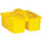 (6 Ea) Yellow Plastic Storage Caddy