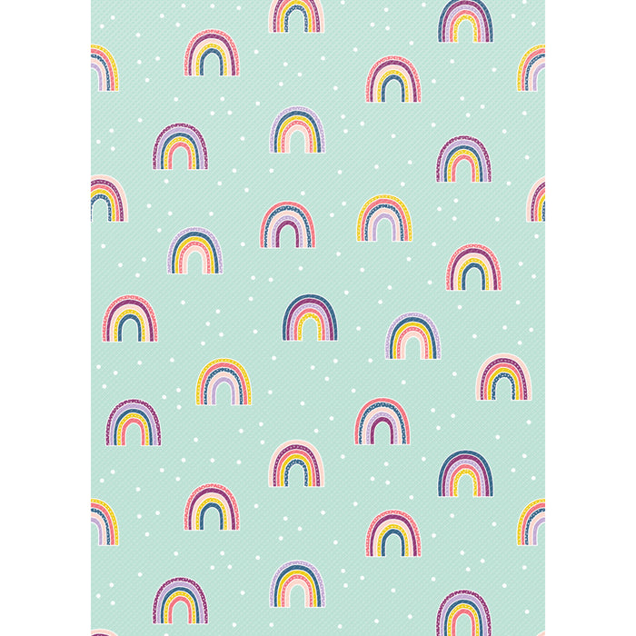 Better Than Paper Bulletin Board Roll, Oh Happy Day Rainbows, 4-Pack