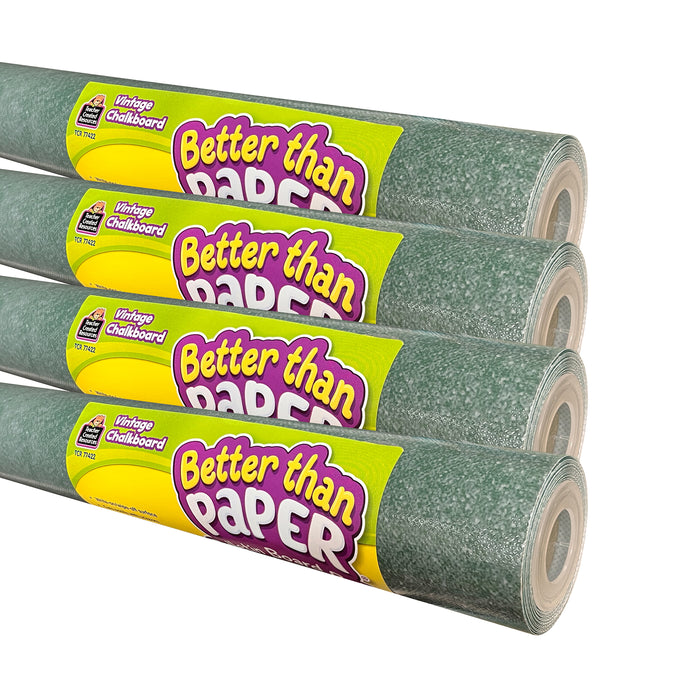 Better Than Paper Bulletin Board Roll, Vintage Chalkboard, 4-Pack