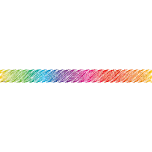 (6 Pk) Colorful Scribble Straight Border