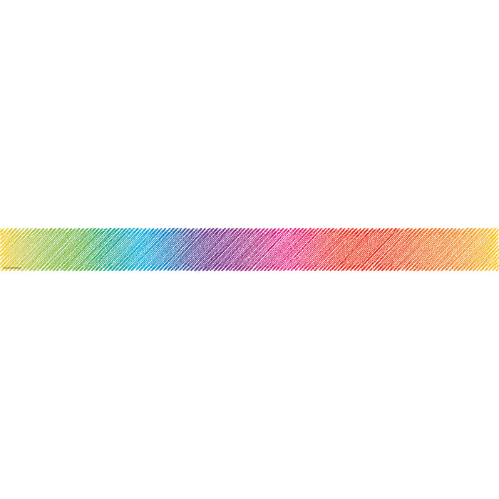 (6 Pk) Colorful Scribble Straight Border