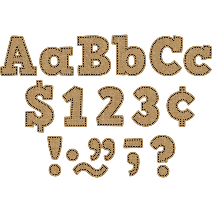 (3 Pk) Burlap Bold Block 4in Letters Combo Pack