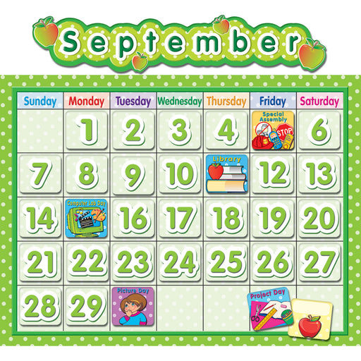 (2 Ea) Polka Dot School Calendar Bb Set
