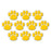 (3 Pk) Gold Paw Prints Accents