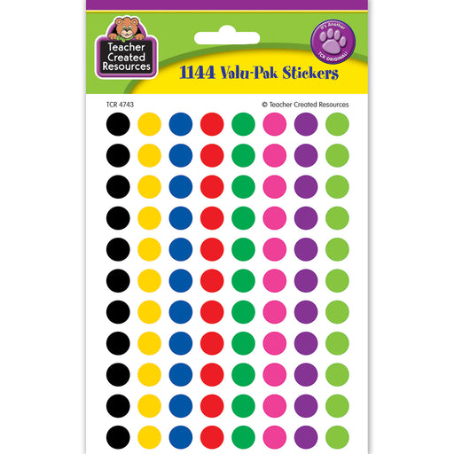 (6 Pk) Colorful Circles Mini Stickers Value Pack