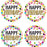 (6 Pk) Confetti Happy Birthday Badges