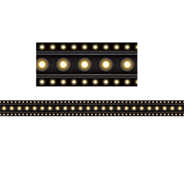 (6 Pk) Black Marquee Straight Border Trim