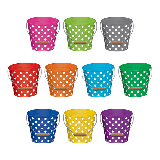 (3 Pk) Polka Dots Buckets Accents