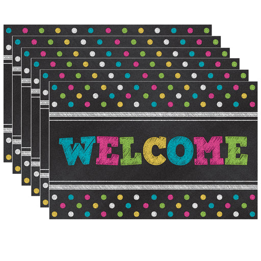 (6 Pk) Chalkboard Brights Welcome Postcards
