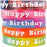 (6 Pk) Happy Birthday Wristbands Tie-dye
