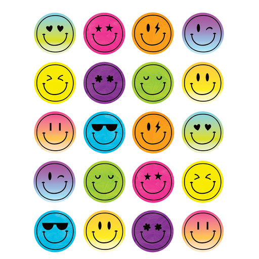 (12 Pk) Brights Smiley Faces Stickr
