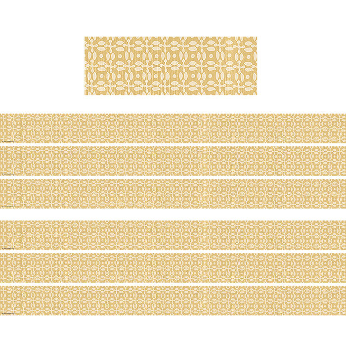 Classroom Cottage Buttercup Straight Border Trim, 35 Feet Per Pack, 6 Packs
