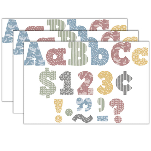 Classroom Cottage 4" Bold Block Letters Combo Pack, 230 Pieces Per Pack, 3 Packs