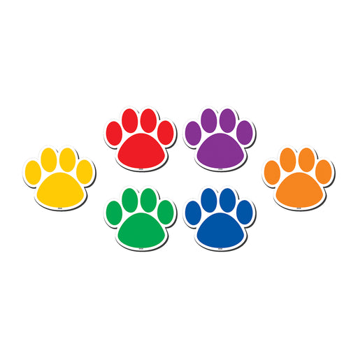 (3 Pk) Colorful Paw Prints Magnetic Accents