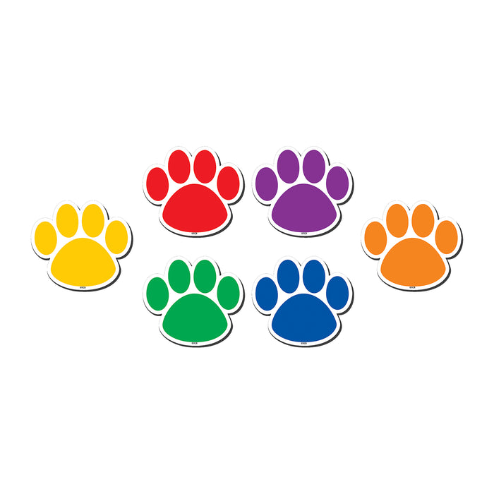 (3 Pk) Colorful Paw Prints Magnetic Accents
