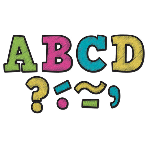 Chalkboard Brights Bold Block 3in Magnetic Letters