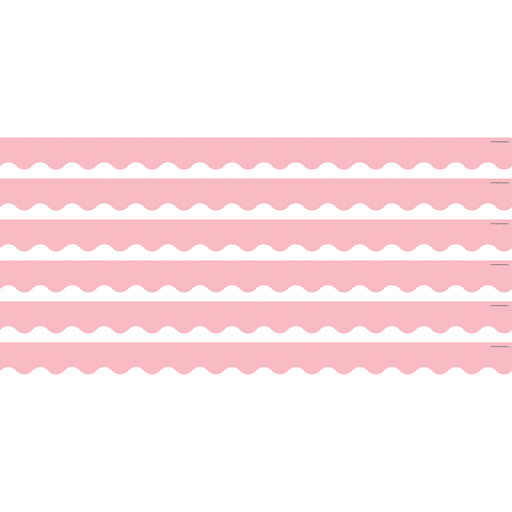 (6 Pk) Pastel Pink Scalloped Border