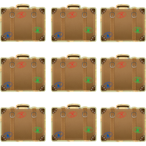 (6 Pk) Travel The Map Luggage Mini Accents