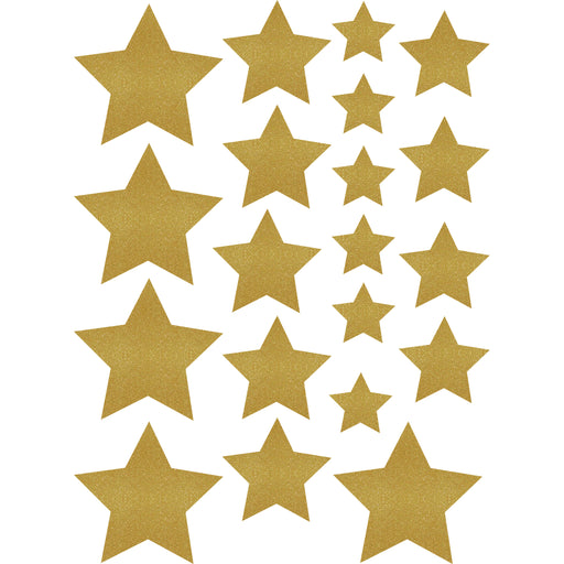 (3 Pk) Gold Shimmer Stars Accents Assorted Sizes