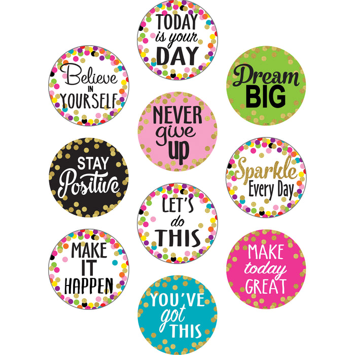 (3 Pk) Confetti Positive Sayings Accents