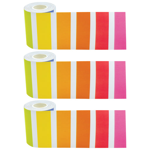(3 Pk) Colorful Stripes Rolled Border