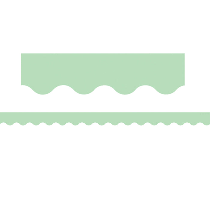 (3 Pk) Mint Green Scalloped Rolled Border