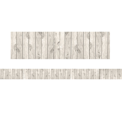 (3 Pk) White Wood Straight Rolled Border
