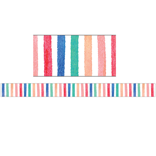(6 Pk) Watercolor Stripes Border Trim