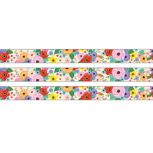 (3 Ea) Wildflowers Rolled Border Straight