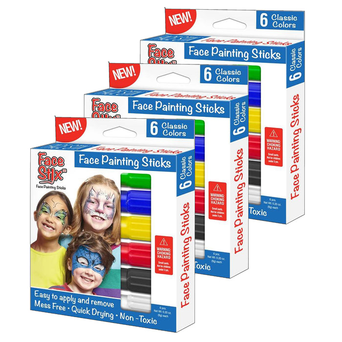 (3 Ea) Face Stix Face Painting Sticks