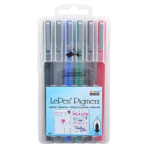 LePen® Pigment Pens, Primary Colors, Pack of 6