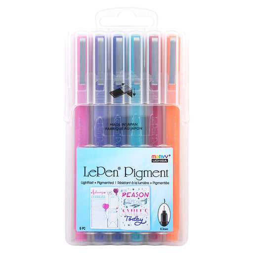 LePen® Pigment Pens, Jewel Colors, Pack of 6
