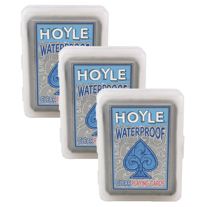(3 Ea) Hoyle Clear Wterproof Playng Cards