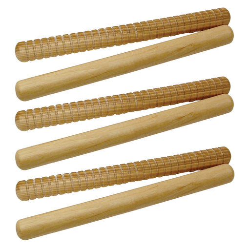 Hickory Rhythm Sticks - 8", 2 Per Pack, 3 Packs