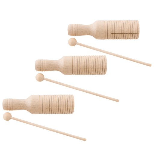 Medium Guiro Crow Sounder with Mallet, Pack of 3