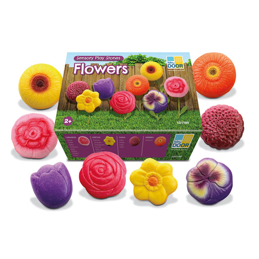 Sensory Play Stones – Flowers, Set of 8
