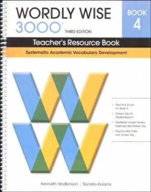 Wordly Wise 3000 Teacher Book Grade 4
