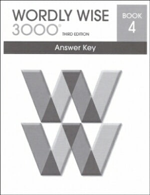 Wordly Wise 3000 Book 4 Answer Key 3rd Edition
