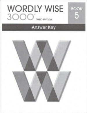 Wordly Wise 3000 Book 5 Answer Key 3rd Edition