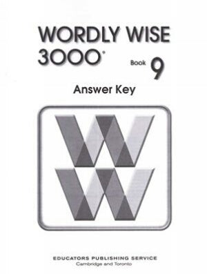 Wordly Wise 3000 Book 9 Answer Key 3rd Edition