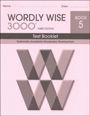 Wordly Wise 3000 Book 5 Test Booklet