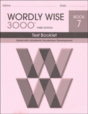Wordly Wise 3000 Book 7 Test Booklet 3rd Edition