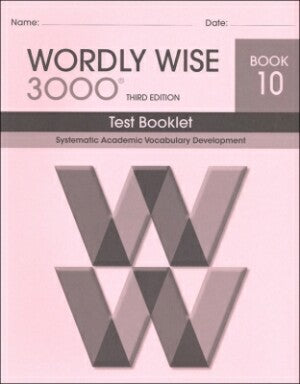 Wordly Wise 3000 Test Book Grade 10