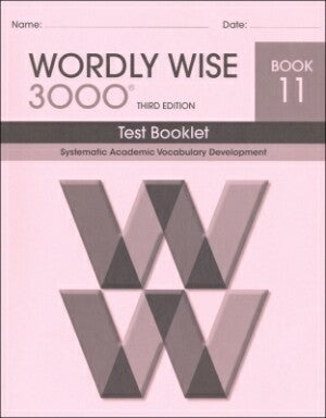 Wordly Wise 3000 Test Book Grade 11