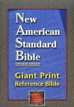 NASB Giant Print Reference Bible-Burgundy Leathertex
