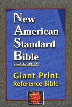 NASB Giant Print Reference Bible-Burgundy Leathertex Indexed