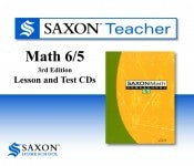 Saxon Homeschool 65 Teacher CD