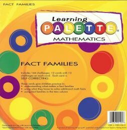Learning Wrap Ups Palette Fact Families Level 1 Cards