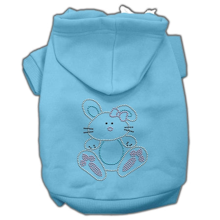 Bunny Rhinestone Hoodies Baby Blue S (10)