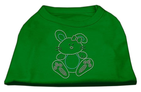 Bunny Rhinestone Dog Shirt Emerald Green Sm (10)
